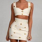 Women Dresses Casual Suit Sexy Hip Skirt Two-Piece Set (Zns0409)