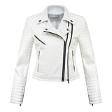 Women Leather Jacket Women's Zipper Leather Jacket Women's PU Leather Jacket Women's Short Coat