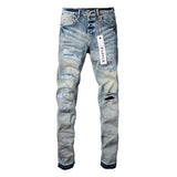 Purple Brand Jeans Make Old Ripped Patch Jeans