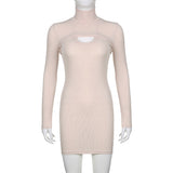 Women Dresses Autumn Sling Turtleneck Two-Piece Women's Clothing Dress (Bla0420)