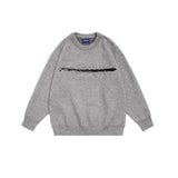 Unisex Sweater Autumn Steel Print Font Sweater