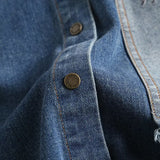 Women Jacket Loose Retro Leisure Washed-out Shirt Coat