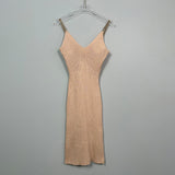 Women Dresses V-neck Skirt with Shoulder Straps Sheath Knitted Dress Sexy Dress