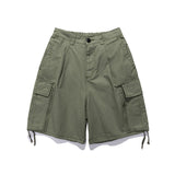 Men Shorts Summer Casual Straight-Leg Five-Point Pants Wide-Leg Pants