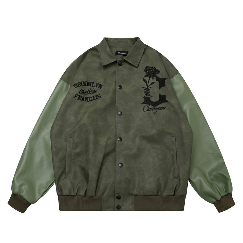 Men Jacket Coat Jacket Men's Loose Multicolor Autumn and Winter Jacket