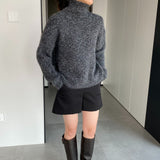 Women Winter Knitted Sweater Loose-Fitting Long Sleeve Sweater Sweater 1t8849