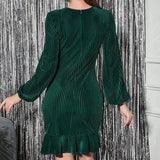 Women Dress Hollow round Neck Hip Skirt