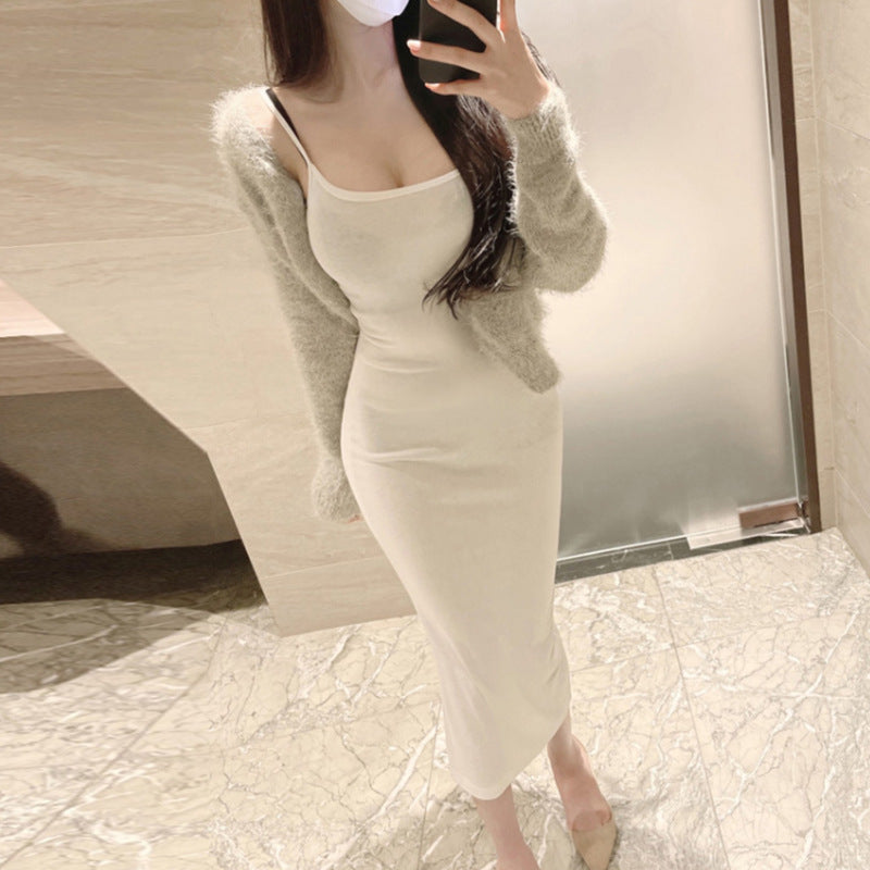 Women Dresses Suspenders Dress Hip Skirt