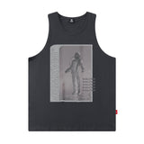 Men Vest Summer Letter Print Sleeveless T-shirt Loose Sports Vest