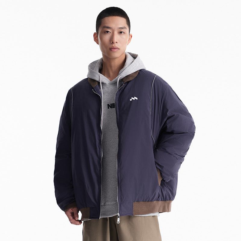 Unisex Winter Cotton Coat Winter Lapel Cotton-Padded Coat Retro Loose Cotton Coat