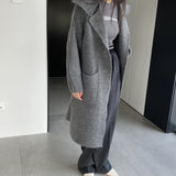 Women Cardigan Sweater Autumn and Winter Sweater Coat Button Turn-down Collar Coat Az2218