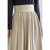 Women Skirt A- line Pleated Skirt Long Skirt Spring Umbrella Skirt