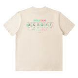 Men T Shirt Vintage Smiley Printed Short Sleeve T-shirt
