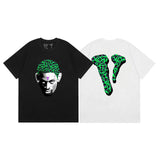 Vlone T Shirt Spring/Summer Pattern Crew Neck Short Sleeve