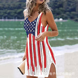 Women Knit Beach Cover Knitted Hollow Vest Blouse