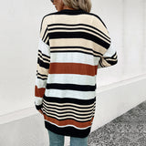 Women Knitted Sweater Autumn and Winter Long Cardigan
