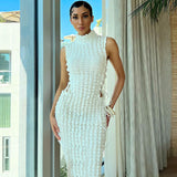 Women Dresses Summer Slim Hollow Sleeveless Dress