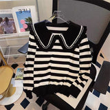 Women Knitwear Autumn and Winter Striped Sweater Sweater