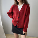 Women Cardigan Sweater Autumn and Winter Knitting Cardigan Casual Sweater Coat 8t3092