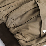 Unisex Winter Cotton Coat Corduroy Lapel Cotton-Padded Coat Vintage Loose Cotton Coat