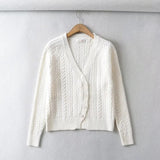 Women Sweater Knitwear Slim Fit Short Cardigan Long Sleeve Sweater