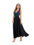 Women's Evening Gown Sexy Backless Chiffon Stitching Sequins Dress Evening Dress