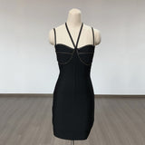 Women Evening Dress Sexy Dress Backless Slim Fit Bandage Dress