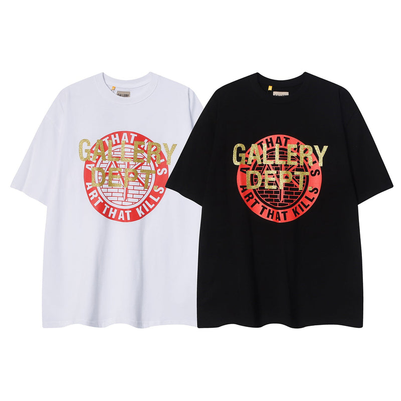 Gallery Dept T Shirts Men's Vintage Los Angeles Short-Sleeved T-shirt Gallery Dept Printed Loose