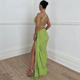 Women Dresses Autumn Sexy Backless Slim Fit Split Skirt Suit