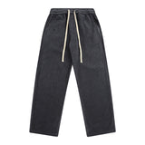 Men Sweatpants Casual Trousers Men's Loose Solid Color Straight Long Pants Wide Leg Track Pants