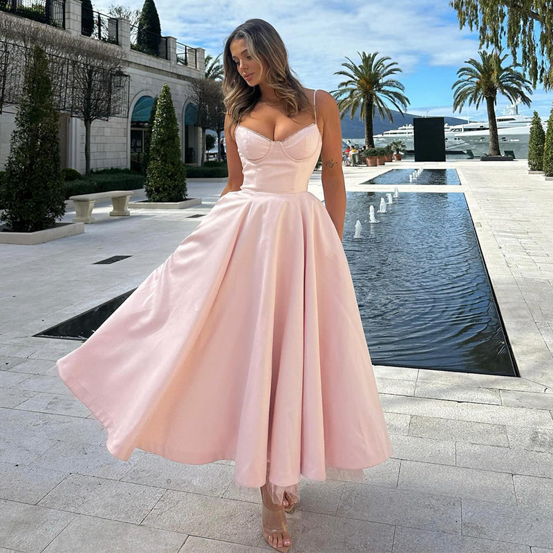 Women Dresses Sexy Sling Dress Long Dress Dress (Zns0409)