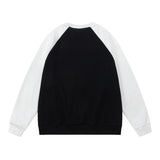 Unisex Hoodie Autumn Spider Patch Contrast Color Sweatshirt