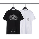 CHH Chrome Heart T Shirts Sanskrit Color Printing Loose Casual Crew Neck Short Sleeve T-Shirt