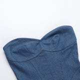 Women Dresses Summer Hip Skirt Sexy Imitation Denim Dress