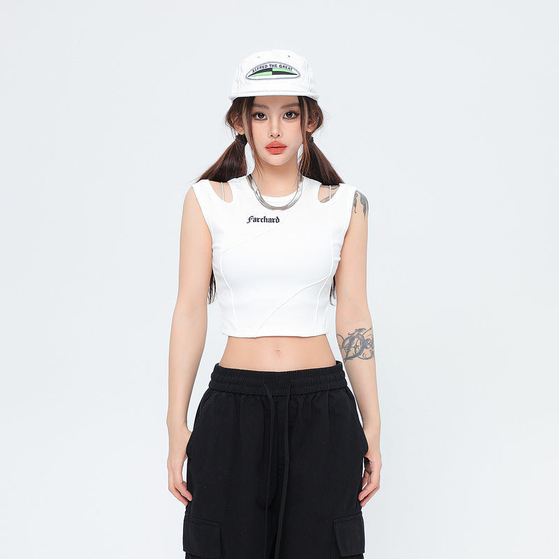 Women's Vest Sleeveless T-shirt Women's Retro Slim Vest