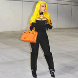 Women Jumpsuit Spring Sexy Hollow out Finger Stall Slim Fit Bodysuit