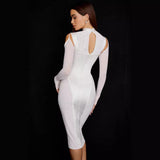 Women Dresses Bandage Dress Long Sleeve V-neck Dress Party Dress (Ont0408)