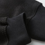 Unisex Winter Cotton Coat Winter Letter Embroidered Crew Neck Top Vintage Twill Top