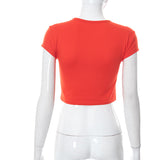 Women T-shirt Summer round Neck Pullover Short Sleeve Printed Casual Top T-shirt