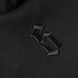 Unisex Winter Cotton Coat Letter Embroidered Hoodie Vintage Loose High Collar Top