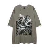 Men T Shirt Vintage Printed Oversize Short Sleeve T-shirt