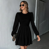 Women Dress Sexy Backless Long Sleeves Dress