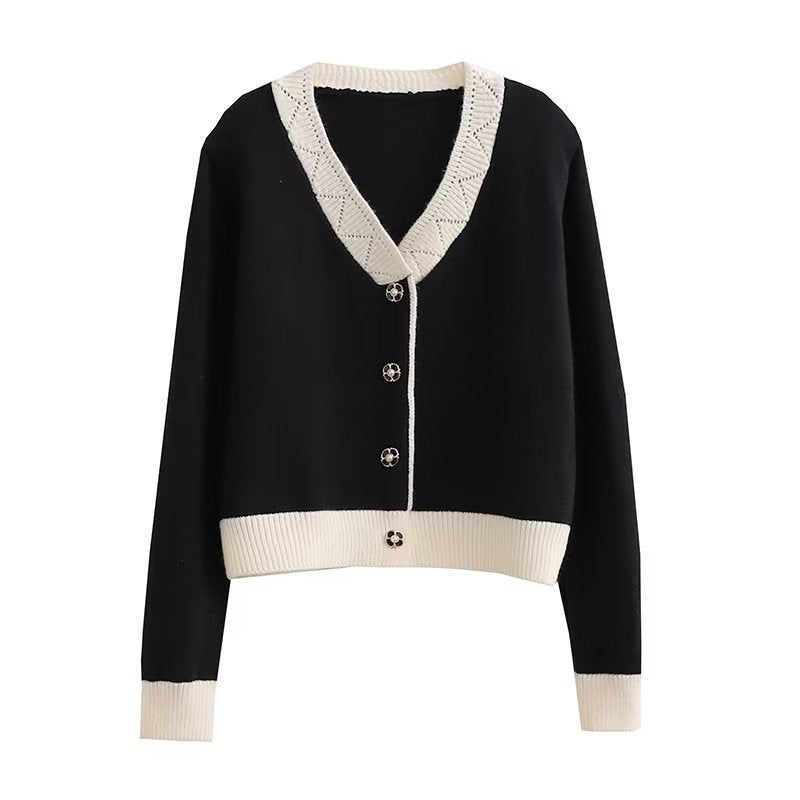 Women Sweater Knitwear Fall/Winter Classic Style V-neck Knitted Cardigan