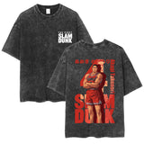 SLAM DUNK washed old cotton t-shirt printed short-sleeved undershirt