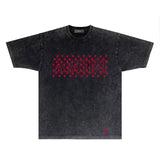 Amiri T Shirts Washed and Worn Retro Short Sleeve T-shirt