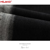 MIJKO Mens Vintage Pants Washed Old Bootcut Jeans