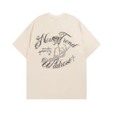 Men T Shirt Vintage Skull Print Short Sleeve T-shirt