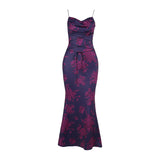 Women Dresses Sexy Suspenders Backless Dress