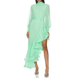 Women Dresses Spring Stand Collar Swing Dress (Qymy0409)