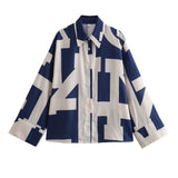 Women Tops Summer Shirt Print Straight-Leg Trousers Suit